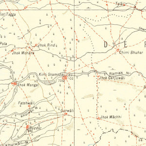 Vintage World War II India Map 1932