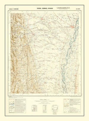 Vintage World War II India Map 1932
