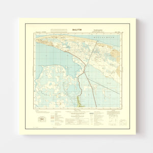 Vintage World War II Egypt Map 1934