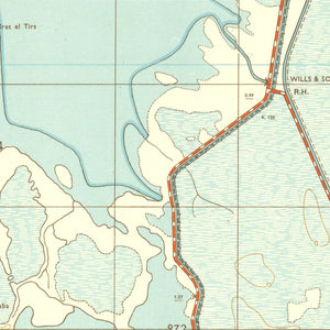 Vintage World War II Egypt Map 1934