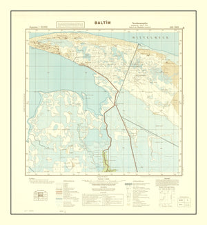 Vintage World War II Egypt Map 1934