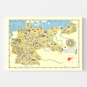 Vintage Map of Germany 1935