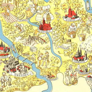 Vintage Map of Germany 1935