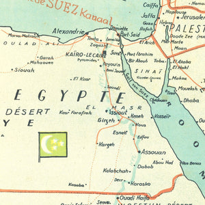 Vintage World War II Italy Map 1935