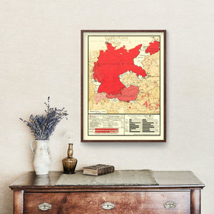 Vintage World War II Germany Map 1938