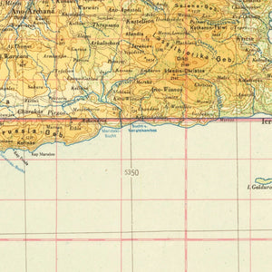 Vintage World War II Map of Crete 1941
