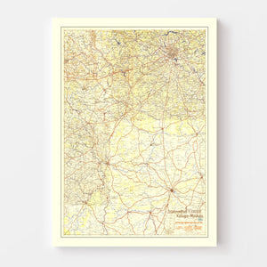 Vintage Battle of Moscow Map 1941