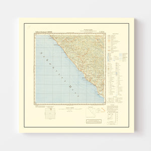 Vintage Soviet Union World War II Map 1942