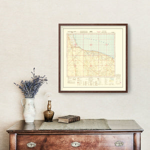 Vintage North Africa World War II Map 1942