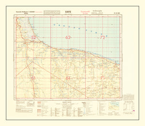 Vintage North Africa World War II Map 1942