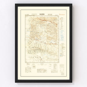 Vintage Iran World War II Map 1942