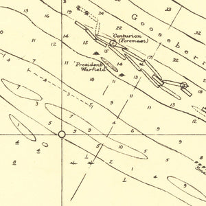 Vintage Omaha Beach World War II Map 1944