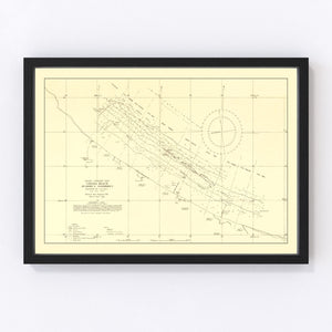 Vintage Omaha Beach World War II Map 1944