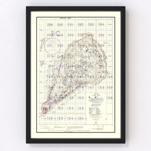 Vintage Iwo Jima World War II Volcano Islands Map 1944