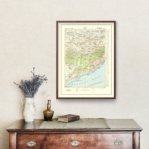 Vintage Turkey World War II Map  1944