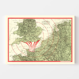 Vintage D-Day Invasion Map 1944