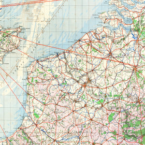 Vintage Strait of Dover Map 1944
