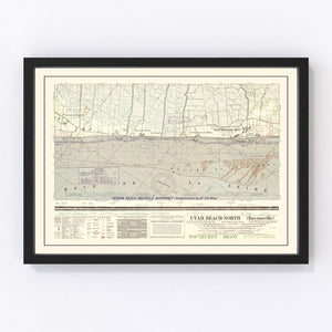 Vintage Utah Beach D-Day Map 1944