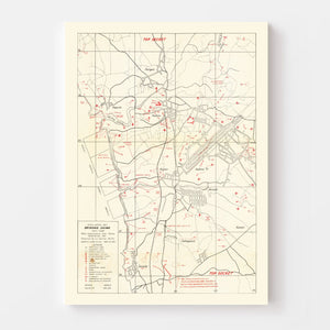 Vintage Okinawa Intelligence Map 1945