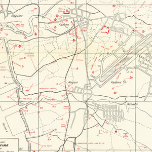 Vintage Okinawa Intelligence Map 1945