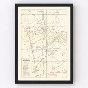 Vintage Okinawa Intelligence Map 1945