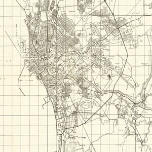 Vintage Manila Philippines World War II Map 1945