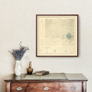Vintage Hiroshima Bombing Map 1945