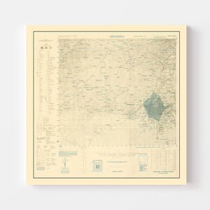 Vintage Hiroshima Bombing Map 1945