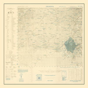 Vintage Hiroshima Bombing Map 1945