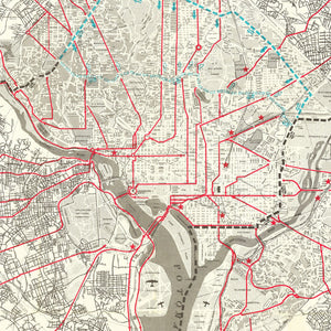 Vintage Map of Washington DC, Washington DC 1959
