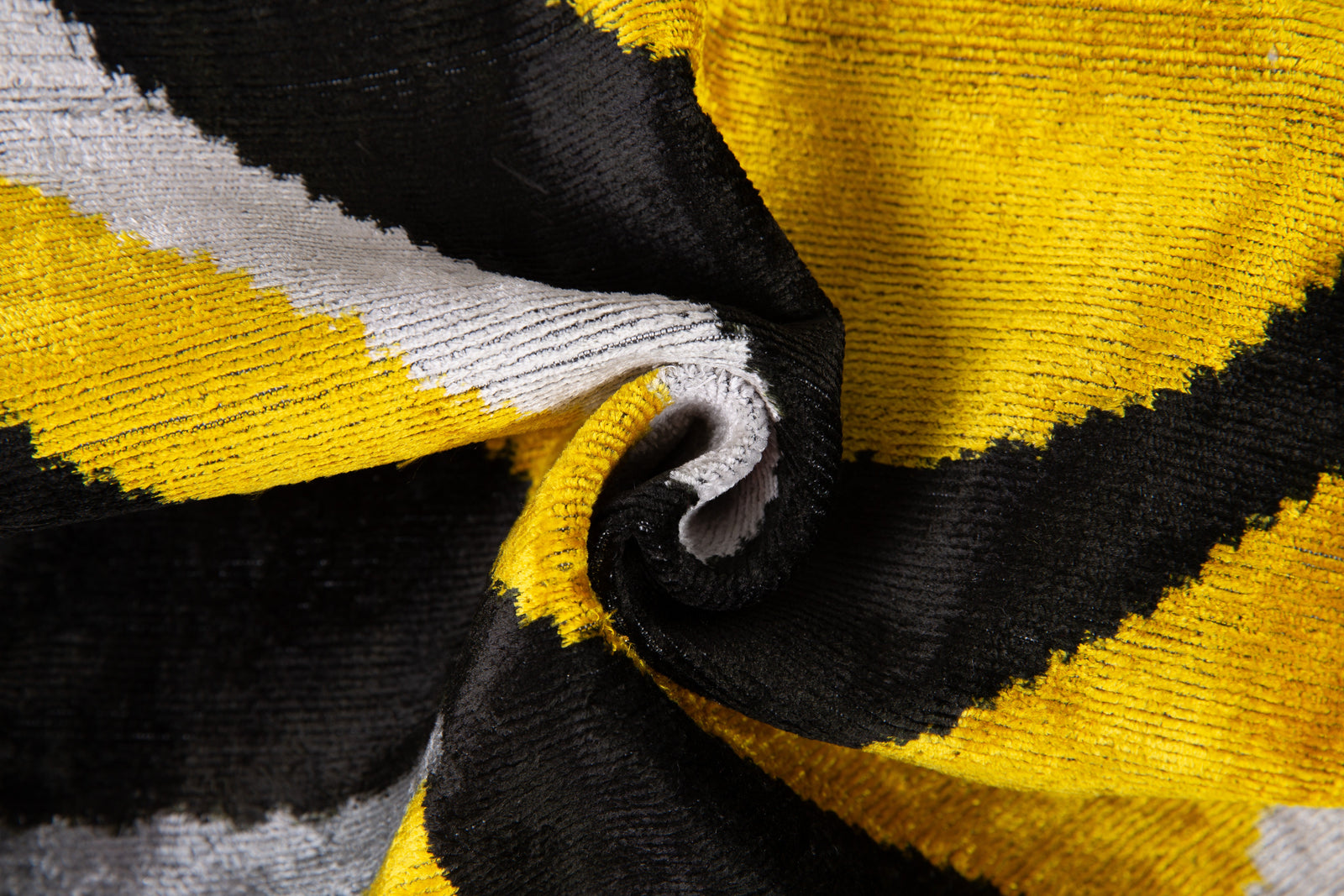Luxury Handmade Velvet Throw Pillow - 16x24 Inches, Naturally Vegetable-Dyed, Premium Down Feather Insert - Modern Geometric Yellow, Black & Gray Decor Accent