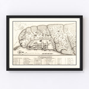 Vintage Map of Charleston, South Carolina 1809