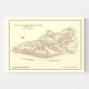 Vintage Hilton Head Island Map 1861
