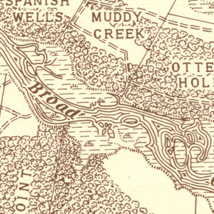 Vintage Hilton Head Island Map 1861