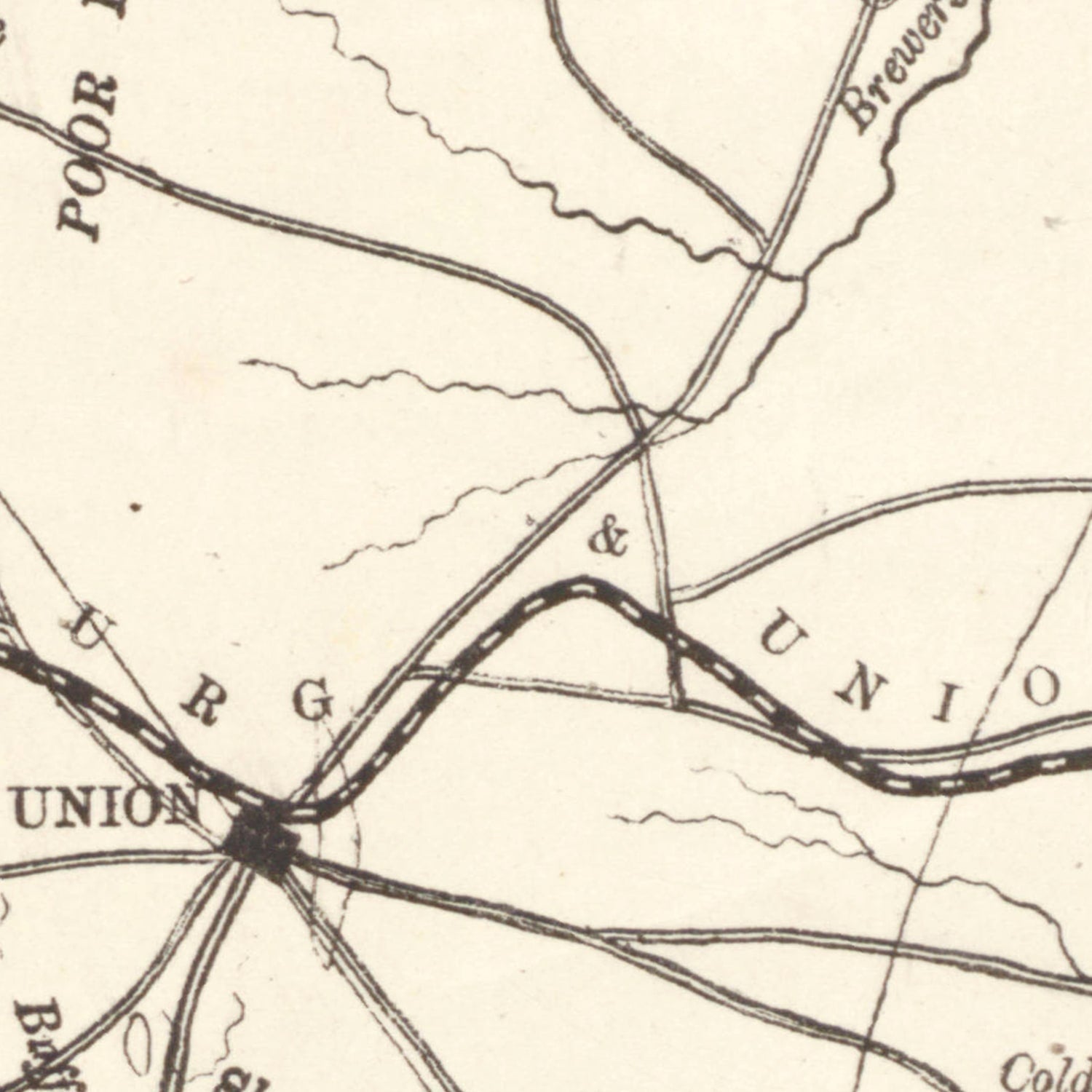 Vintage Map of Union County, South Carolina 1873