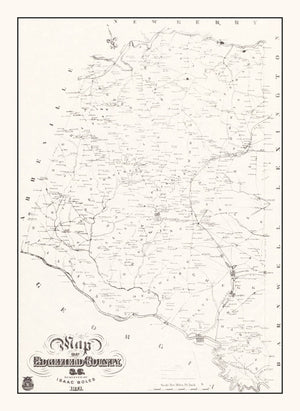 Vintage Map of Edgefield County, South Carolina 1871
