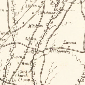 Vintage Map of Sumter County, South Carolina 1880