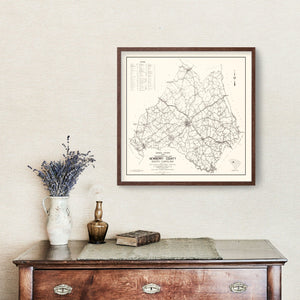 Vintage Map of Newberry County, South Carolina 1938
