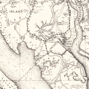 Vintage Map of Beaufort County, South Carolina 1938