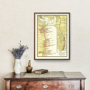 Vintage Map of Charleston, South Carolina 1920