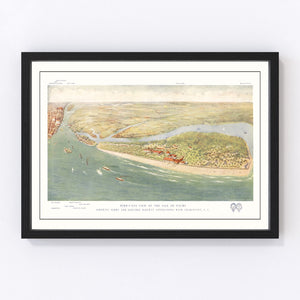 Vintage Map of Isle of Palms, South Carolina 1910