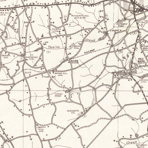 Vintage Map of Lexington County, South Carolina 1939
