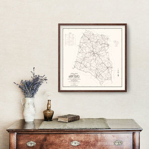Vintage Map of Union County, South Carolina 1939