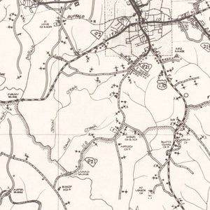 Vintage Map of Union County, South Carolina 1939