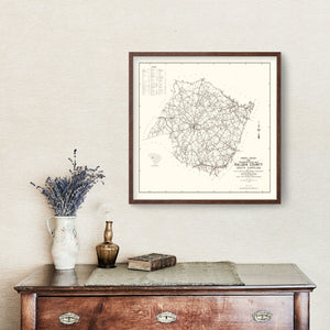 Vintage Map of Saluda County, South Carolina 1939