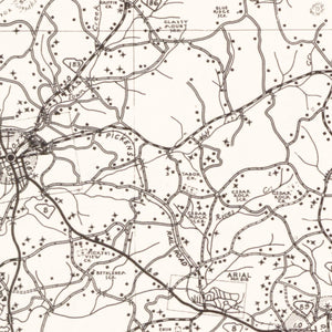 Vintage Map of Pickens County, South Carolina 1939