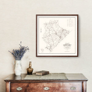 Vintage Map of Edgefield County, South Carolina 1939