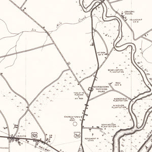 Vintage Map of Georgetown County, South Carolina 1939
