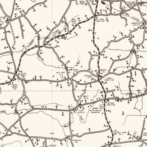 Vintage Map of Lancaster County, South Carolina 1939