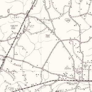 Vintage Map of Barnwell County, South Carolina 1939